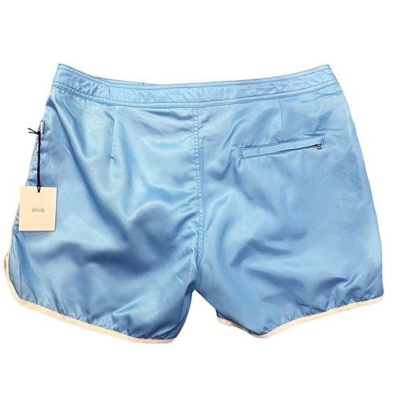 Onia NWT Men's 5" Swim Trunks Board Shorts Zip Fly Kayden Blue Size 36 - Picture 4 of 10